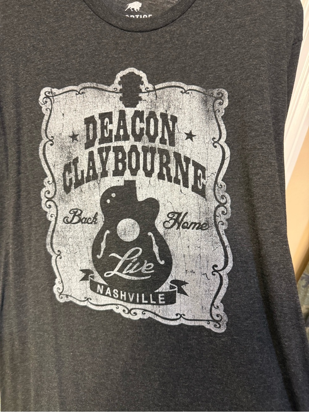 Deacon Claybourne Dark Gray Graphic Tee - Nashville Live